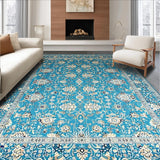 Rustic High Low Damask Aesthetic(Blue)