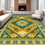 Ultra Soft Area Rug, Non Slip, Stain Resistant, Washable Area Rugs for Living Room, Bedroom, Stylish Cozy Tiled Composition(Gold)