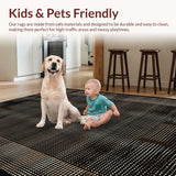 Ultra Soft Area Rug, Non Slip, Stain Resistant, Washable Area Rugs for Living Room, Bedroom, Classic Warm Toned Animal Print(Brown)