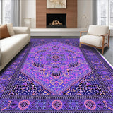 Ultra Soft Area Rug, Non Slip, Stain Resistant, Washable Area Rugs for Living Room, Bedroom, Boho Purple Low-Pile Living Room Rug(Purple)