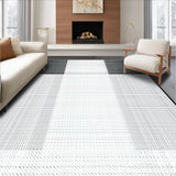 Ultra Soft Area Rug, Non Slip, Stain Resistant, Washable Area Rugs for Living Room, Bedroom, Dynamic Transitional Pattern Play(Black)