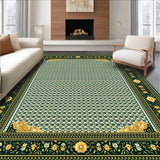 Ultra Soft Area Rug, Non Slip, Stain Resistant, Washable Area Rugs for Living Room, Bedroom, Elegant Geometric Spotted Area for Stylish Spaces(Green)