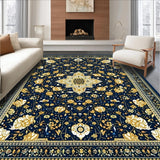 Ultra Soft Area Rug, Non Slip, Stain Resistant, Washable Area Rugs for Living Room, Bedroom, Cream and Beige Large(Blue)