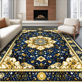 Ultra Soft Area Rug, Non Slip, Stain Resistant, Washable Area Rugs for Living Room, Bedroom, Warm Hues Large Rectangle(Blue)