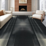 Ultra Soft Area Rug, Non Slip, Stain Resistant, Washable Area Rugs for Living Room, Bedroom, Chic Striped Animal Motif(Black)