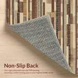 Ultra Soft Area Rug, Non Slip, Stain Resistant, Washable Area Rugs for Living Room, Bedroom, Rustic Pike Fishing Cabin Rug with Wildlife Design(Beige)