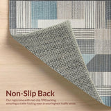 Ultra Soft Area Rug, Non Slip, Stain Resistant, Washable Area Rugs for Living Room, Bedroom, Sleek Contemporary Abstract Elements(Gray)