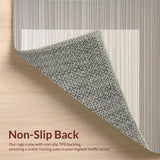Ultra Soft Area Rug, Non Slip, Stain Resistant, Washable Area Rugs for Living Room, Bedroom, Contemporary Gray Lattice Style(Gray)