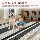 Cozy Distressed Black and Beige Style(Black)