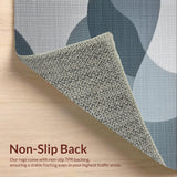 Ultra Soft Area Rug, Non Slip, Stain Resistant, Washable Area Rugs for Living Room, Bedroom, Neutral Abstract Living Room Low Pile Carpet(Gray)