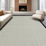 Ultra Soft Area Rug, Non Slip, Stain Resistant, Washable Area Rugs for Living Room, Bedroom, Subtle Black Cotton Contrast(White)