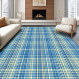 Ultra Soft Area Rug, Non Slip, Stain Resistant, Washable Area Rugs for Living Room, Bedroom, Sleek Geometric Blue Tones(Blue)