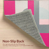 Ultra Soft Area Rug, Non Slip, Stain Resistant, Washable Area Rugs for Living Room, Bedroom, Soft Washable Bedroom Area Rug Grey Pink(Gray)