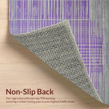 Ultra Soft Area Rug, Non Slip, Stain Resistant, Washable Area Rugs for Living Room, Bedroom, Radiant Modern Trellis Concept(Gray)