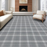 Ultra Soft Area Rug, Non Slip, Stain Resistant, Washable Area Rugs for Living Room, Bedroom, Artful Abstract Black Checker Theme(Gray)
