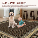 Ultra Soft Area Rug, Non Slip, Stain Resistant, Washable Area Rugs for Living Room, Bedroom, Beige & Brown Area for Patio(Gold)