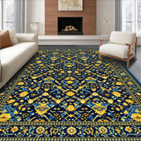 Ultra Soft Area Rug, Non Slip, Stain Resistant, Washable Area Rugs for Living Room, Bedroom, Woven Diamond Floor Covering(Blue)