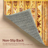 Ultra Soft Area Rug, Non Slip, Stain Resistant, Washable Area Rugs for Living Room, Bedroom, Textured Tassel Decorative Piece(Gold)