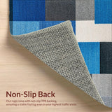 Ultra Soft Area Rug, Non Slip, Stain Resistant, Washable Area Rugs for Living Room, Bedroom, Geometric Pattern Bedroom Area Rug for High Traffic Spaces(Gray)