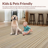 Ultra Soft Area Rug, Non Slip, Stain Resistant, Washable Area Rugs for Living Room, Bedroom, Modern Cozy Tanned Decor(Beige)