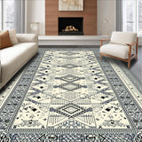 Ultra Soft Area Rug, Non Slip, Stain Resistant, Washable Area Rugs for Living Room, Bedroom, Sophisticated Minimalist Patterned Piece(Beige)