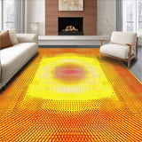 Ultra Soft Area Rug, Non Slip, Stain Resistant, Washable Area Rugs for Living Room, Bedroom, Playful Retro Sunshine Theme(Yellow)