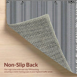 Ultra Soft Area Rug, Non Slip, Stain Resistant, Washable Area Rugs for Living Room, Bedroom, Stylish Reversible Geometric Charm(Gray)