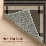 Ultra Soft Area Rug, Non Slip, Stain Resistant, Washable Area Rugs for Living Room, Bedroom, Contemporary Rustic Checkerboard Elegance(Beige)