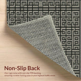 Elegant Black and Ivory Geometric Harmony(Black)