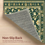 Ultra Soft Area Rug, Non Slip, Stain Resistant, Washable Area Rugs for Living Room, Bedroom, Boho Style Non Slip for(Green)