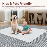 Ultra Soft Area Rug, Non Slip, Stain Resistant, Washable Area Rugs for Living Room, Bedroom, Contemporary Soft Humor Accent(Gray)
