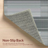 Ultra Soft Area Rug, Non Slip, Stain Resistant, Washable Area Rugs for Living Room, Bedroom, Contemporary Gray Tiled Pattern(Gray)