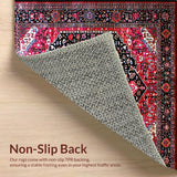 Contemporary Linear Distressed Look(Red)