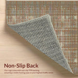 Ultra Soft Area Rug, Non Slip, Stain Resistant, Washable Area Rugs for Living Room, Bedroom, Contemporary Warm-Toned Pattern(Brown)