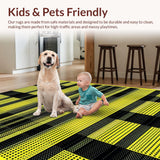 Ultra Soft Area Rug, Non Slip, Stain Resistant, Washable Area Rugs for Living Room, Bedroom, Humorous Animal Print Aesthetic(Black)