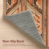 Ultra Soft Area Rug, Non Slip, Stain Resistant, Washable Area Rugs for Living Room, Bedroom, Trendy Soft Tones with Flair(Orange)