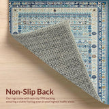 Ultra Soft Area Rug, Non Slip, Stain Resistant, Washable Area Rugs for Living Room, Bedroom, Delightful Blue Bow Accent Rug for Trendy Preppy Room Decor(Blue)