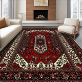 Ultra Soft Area Rug, Non Slip, Stain Resistant, Washable Area Rugs for Living Room, Bedroom, Rustic Wildlife Black Living Room Area Rug(Red)