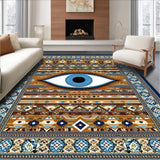 Ultra Soft Area Rug, Non Slip, Stain Resistant, Washable Area Rugs for Living Room, Bedroom, Contemporary Graphic Statement Piece(Brown)