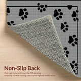 Ultra Soft Area Rug, Non Slip, Stain Resistant, Washable Area Rugs for Living Room, Bedroom, Vibrant Charcoal Pet-Themed Decor(Gray)