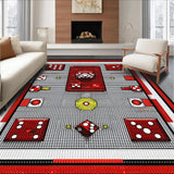 Ultra Soft Area Rug, Non Slip, Stain Resistant, Washable Area Rugs for Living Room, Bedroom, Sleek Monochrome Decorative Piece(Red)
