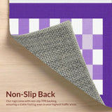 Ultra Soft Area Rug, Non Slip, Stain Resistant, Washable Area Rugs for Living Room, Bedroom, Charming Lavender Geometric Display(Purple)