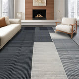 Ultra Soft Area Rug, Non Slip, Stain Resistant, Washable Area Rugs for Living Room, Bedroom, Chic Modern Geometric Motif(Black)