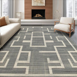 Ultra Soft Area Rug, Non Slip, Stain Resistant, Washable Area Rugs for Living Room, Bedroom, Minimalist Monochrome Outdoor Elegance(Gray)