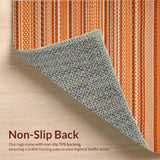 Ultra Soft Area Rug, Non Slip, Stain Resistant, Washable Area Rugs for Living Room, Bedroom, Elegant Tassel Accented Style(Orange)