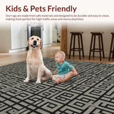 Elegant Black and Ivory Geometric Harmony(Black)