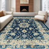 Distressed Blue Geometric Elegance(Blue)
