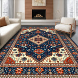 Rustic Blue Orange Medallion Style(Blue)