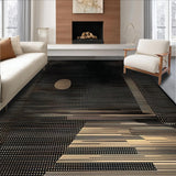 Ultra Soft Area Rug, Non Slip, Stain Resistant, Washable Area Rugs for Living Room, Bedroom, Chic Monochrome Animal Print Style(Gold)