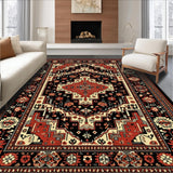 Ultra Soft Area Rug, Non Slip, Stain Resistant, Washable Area Rugs for Living Room, Bedroom, Western Farmhouse Non-Slip Bedroom Area Rug(Red)